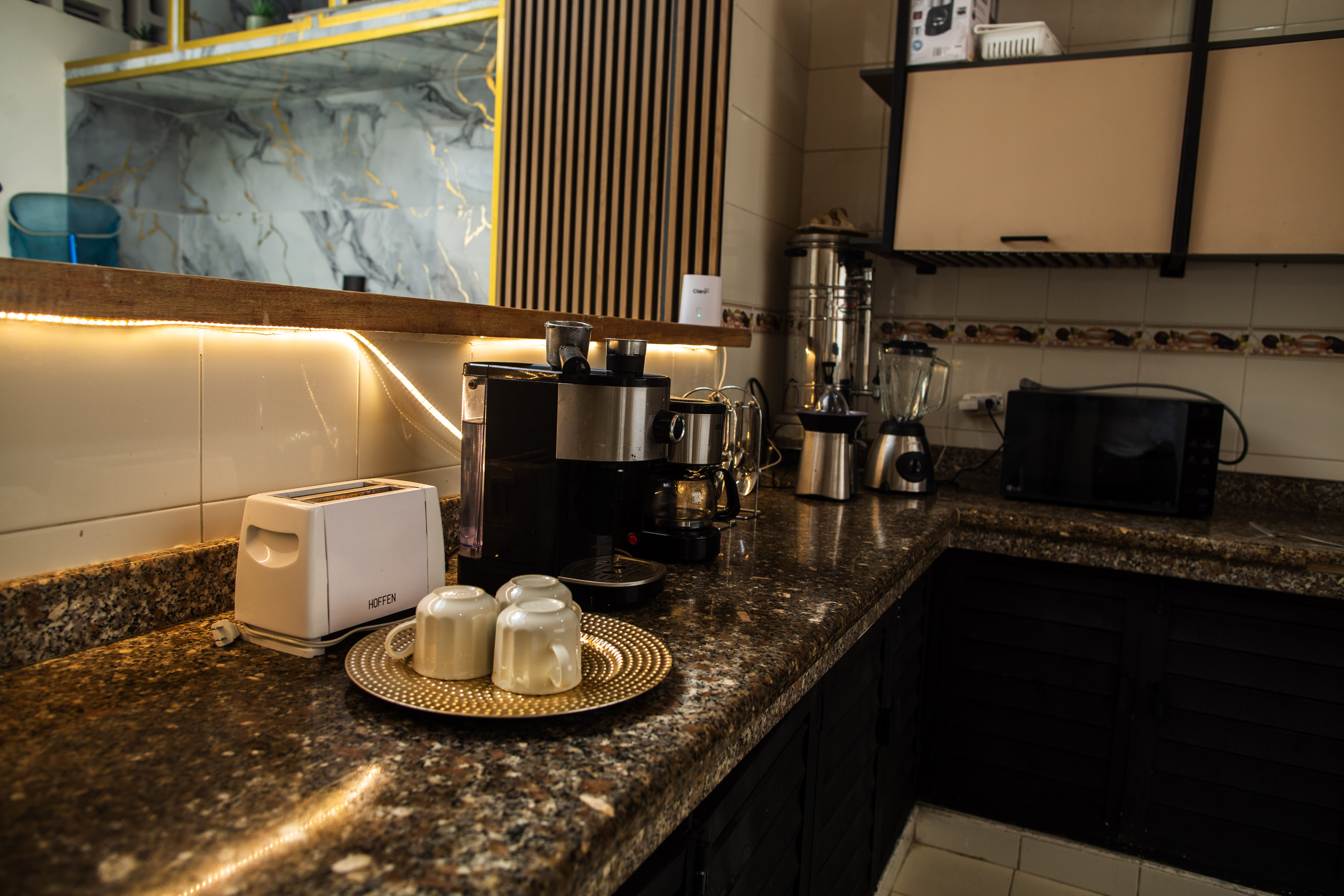 Barra de café en la cocina compartida — Social Coffee